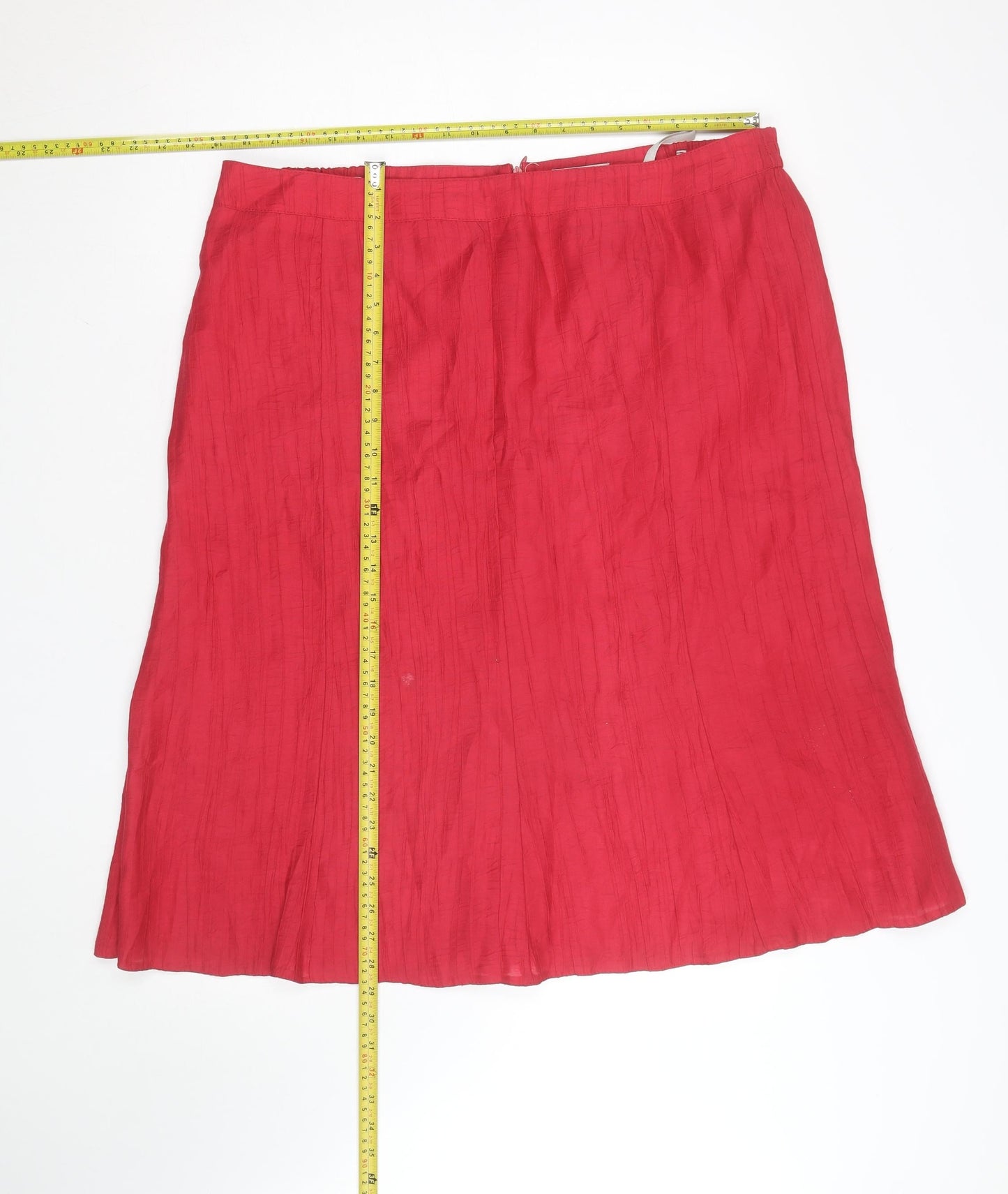 Cavia Women's Red A-Line Knee Length Skirt Size 12