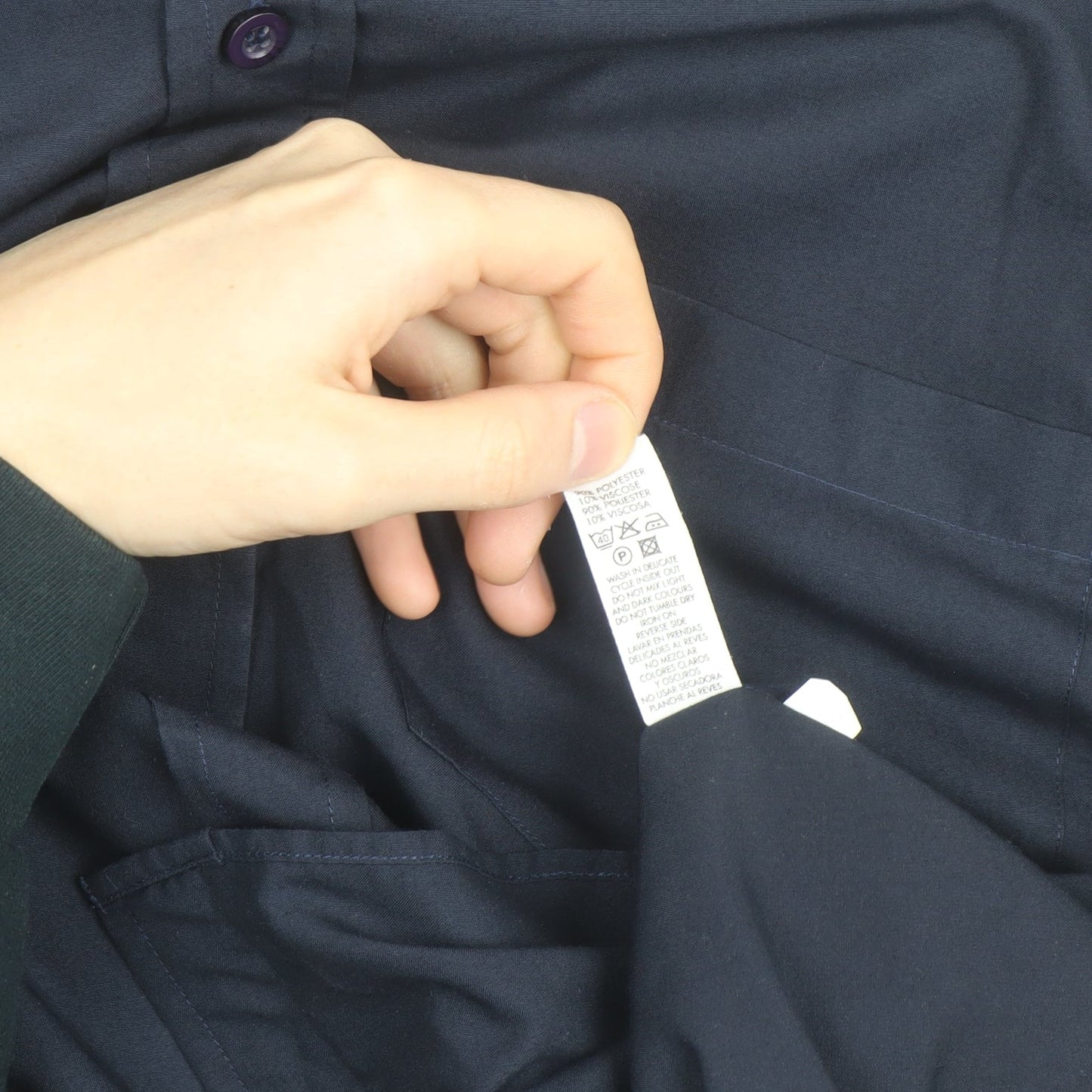 Contemporary Tailoring Men's Blue L Short Sleeve Button-Up Shirt