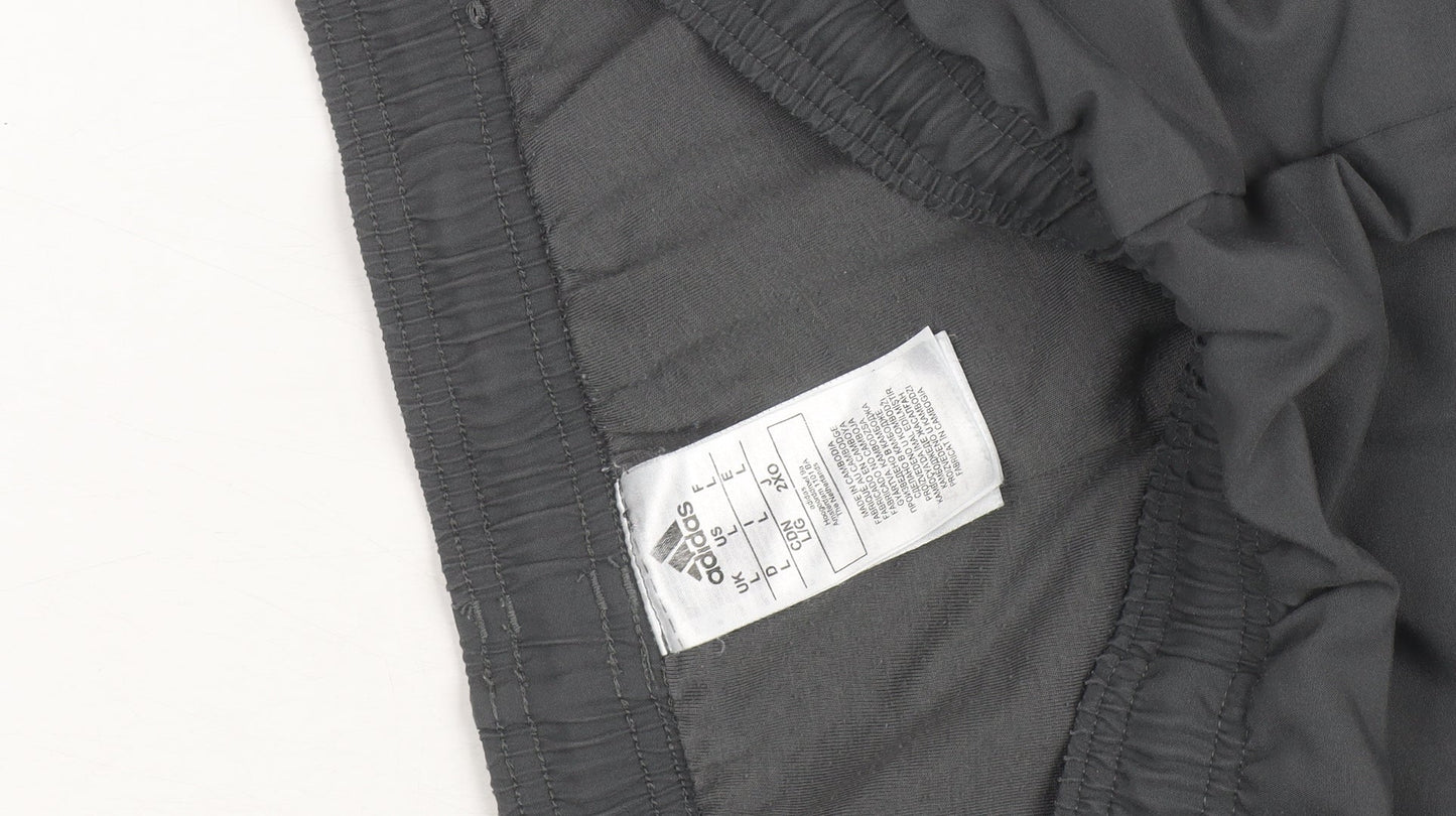 Adidas Men's Grey L Track Pants Lightweight Sports Trousers