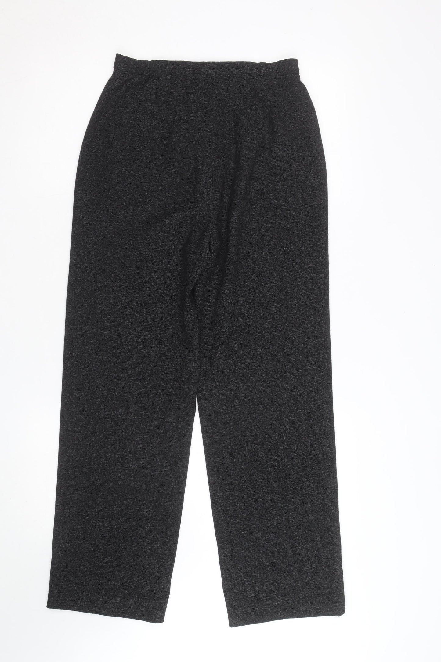 Basler Women's Black Wool Blend Formal Pleated Trousers Size 8
