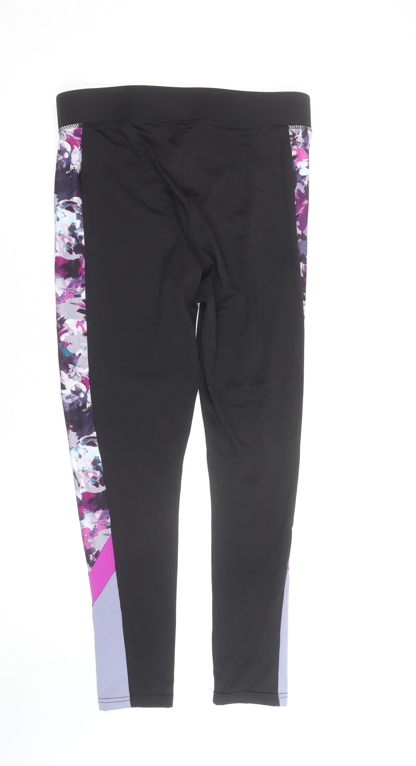 Dunnes Stores Women Black Floral Gym Leggings Size 12