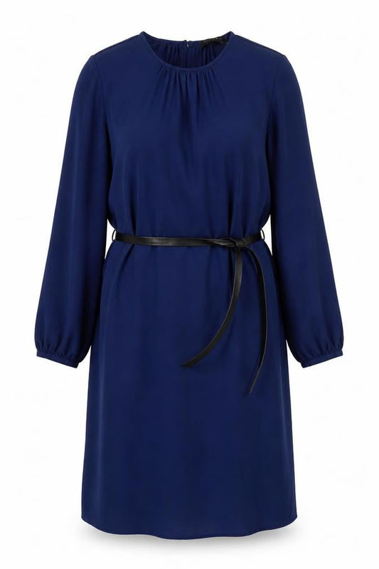 Piombo Women’s Blue Knee Length Shift Dress Size 12