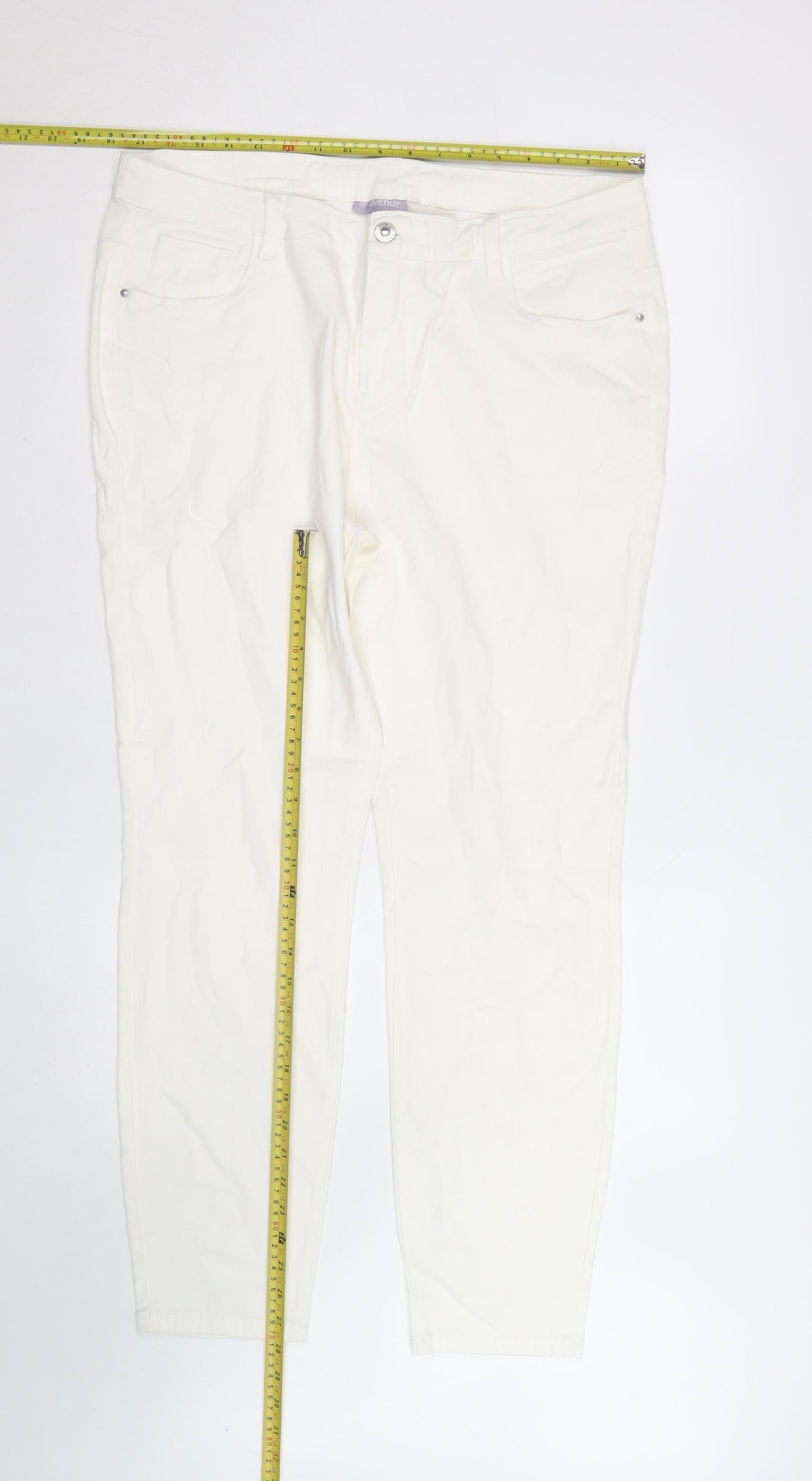 Avenue Women’s White Size 18 Straight Fit Stretch Jeans