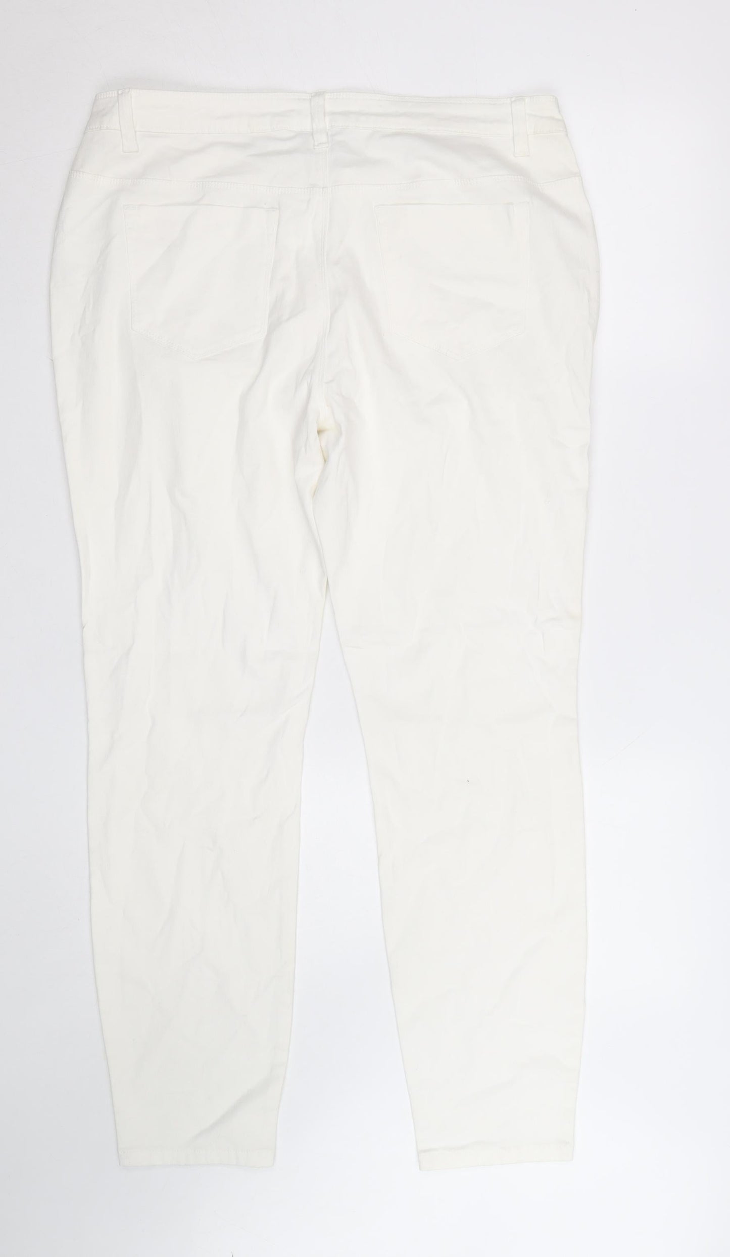 Avenue Women’s White Size 18 Straight Fit Stretch Jeans