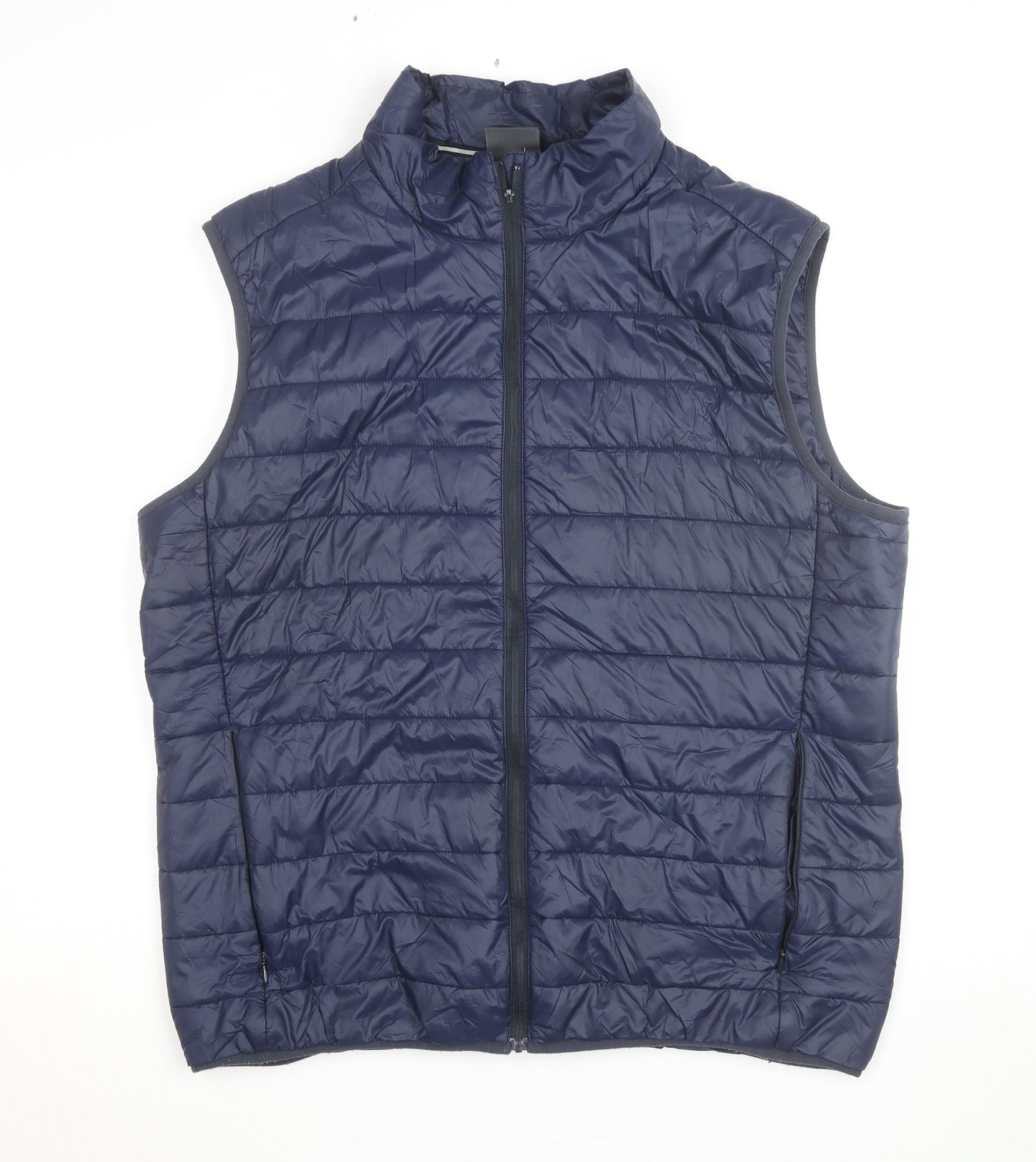 Jack Wolfskin Men Blue XL Quilted Lightweight Bodywarmer Gilet