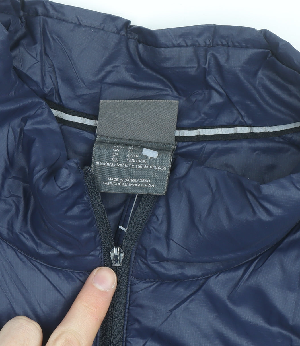 Jack Wolfskin Men Blue XL Quilted Lightweight Bodywarmer Gilet