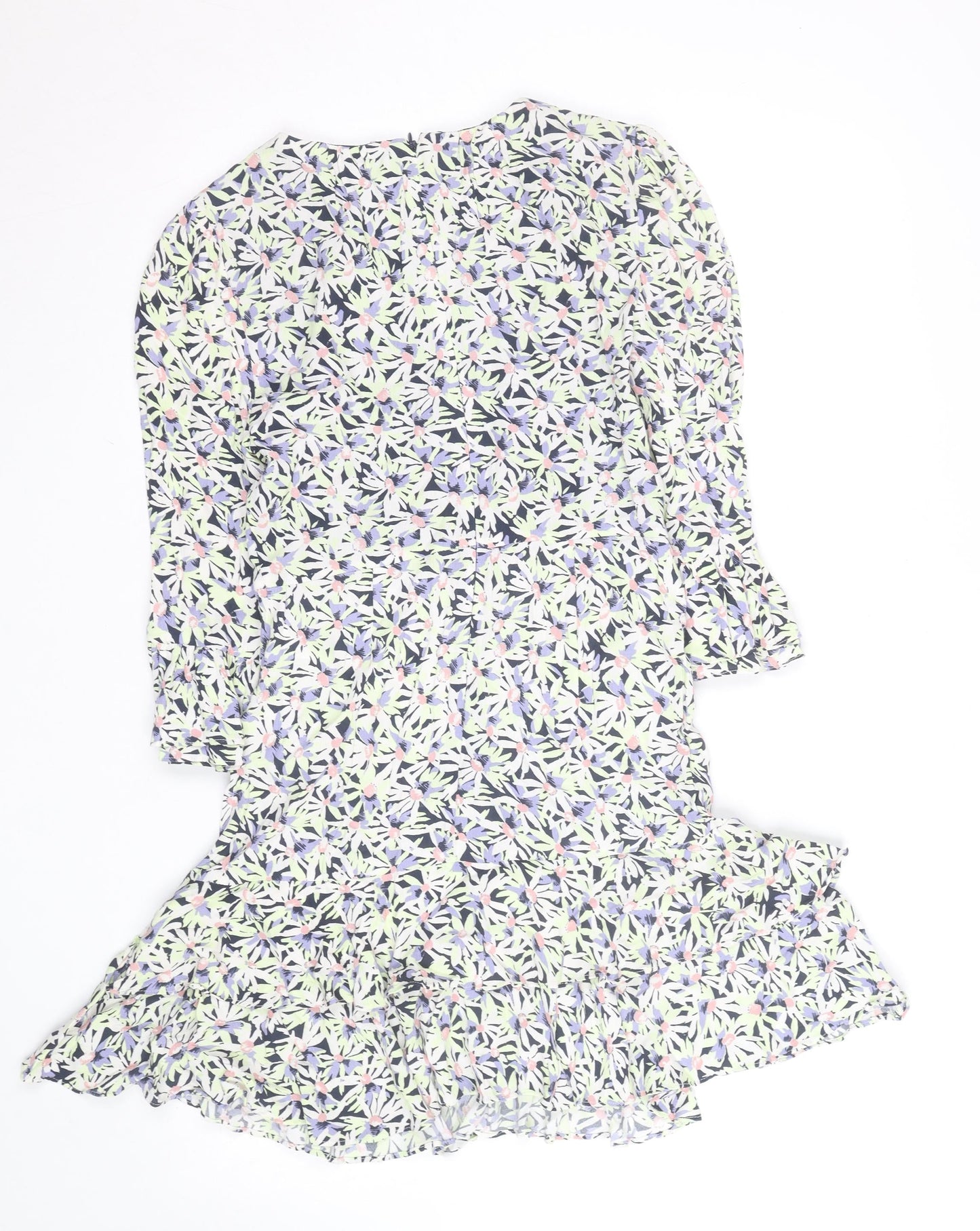 Mint Velvet Women's Multicoloured Floral Fit & Flare Dress Size 8