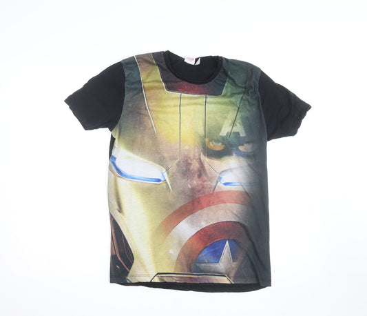 Marvel Men's Multicoloured Medium Graphic Print Superhero T-Shirt
