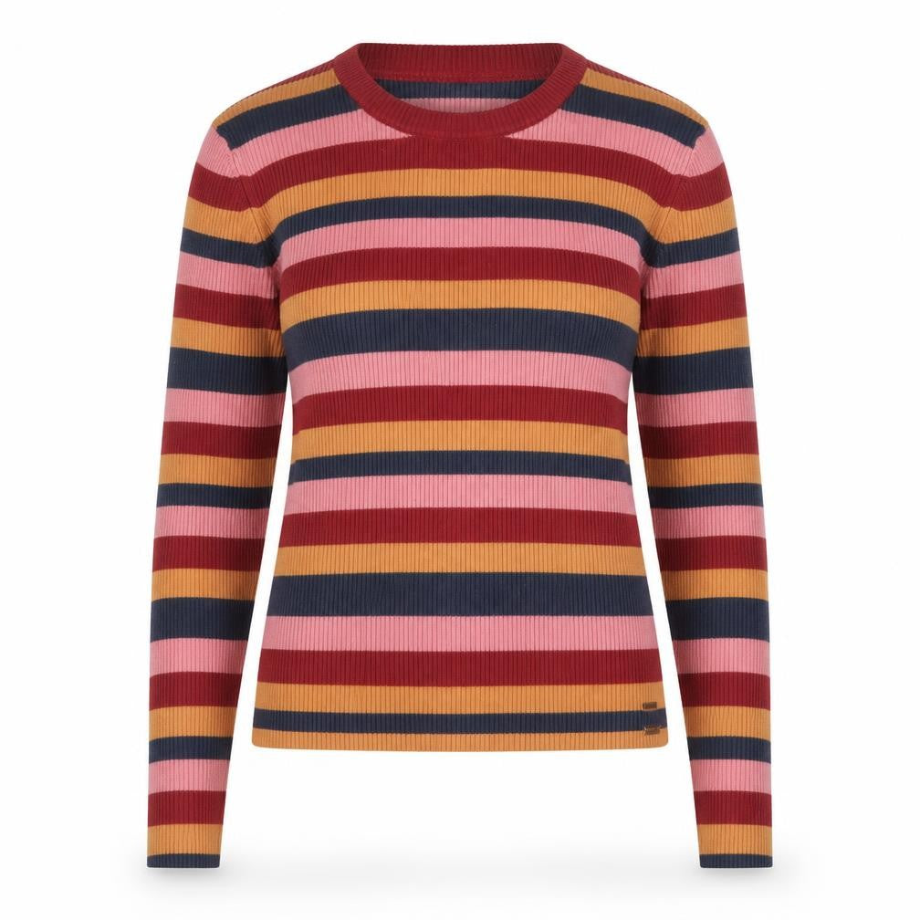 Wrangler Womens Multicoloured XS Striped Knit Pullover Jumper
