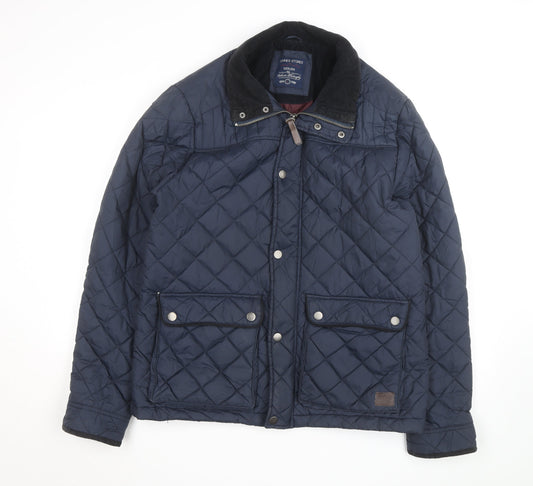 Dunnes Stores Men’s Blue Quilted Polyester Lined Jacket Size L