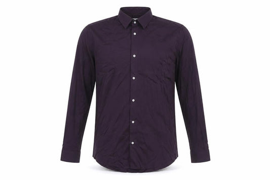COS Men's Purple Classic Long Sleeve Cotton Dress Shirt Size 41