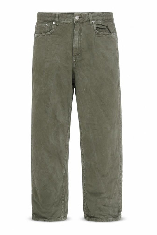 MNG Men's Green Straight Jeans Size S Regular Fit Denim