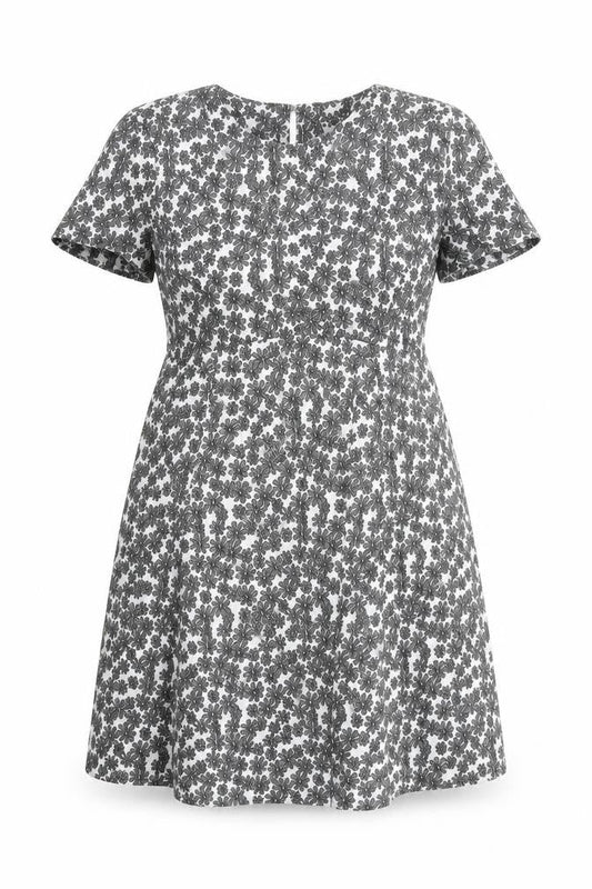 Dorothy Perkins Women Black Floral Lace A-Line Dress Size 16