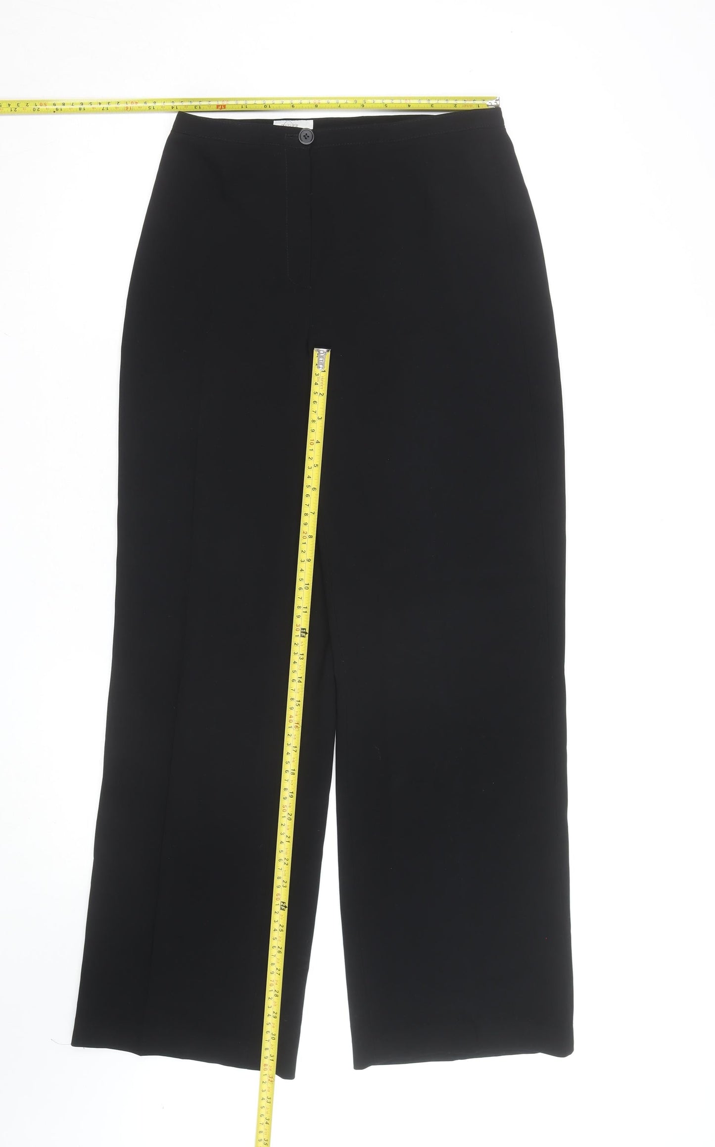 Basler Women's Black Wide-Leg Tailored Trousers Size 12