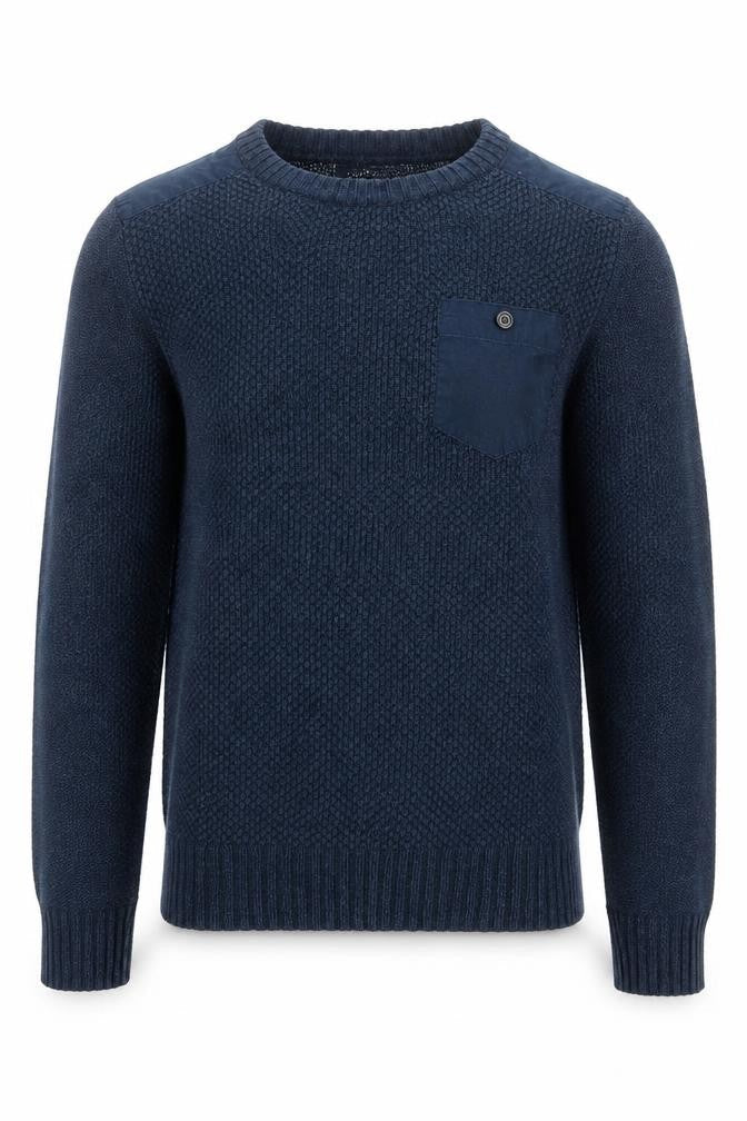Next Men's Blue Crew Neck Knitted Pullover Jumper Size L