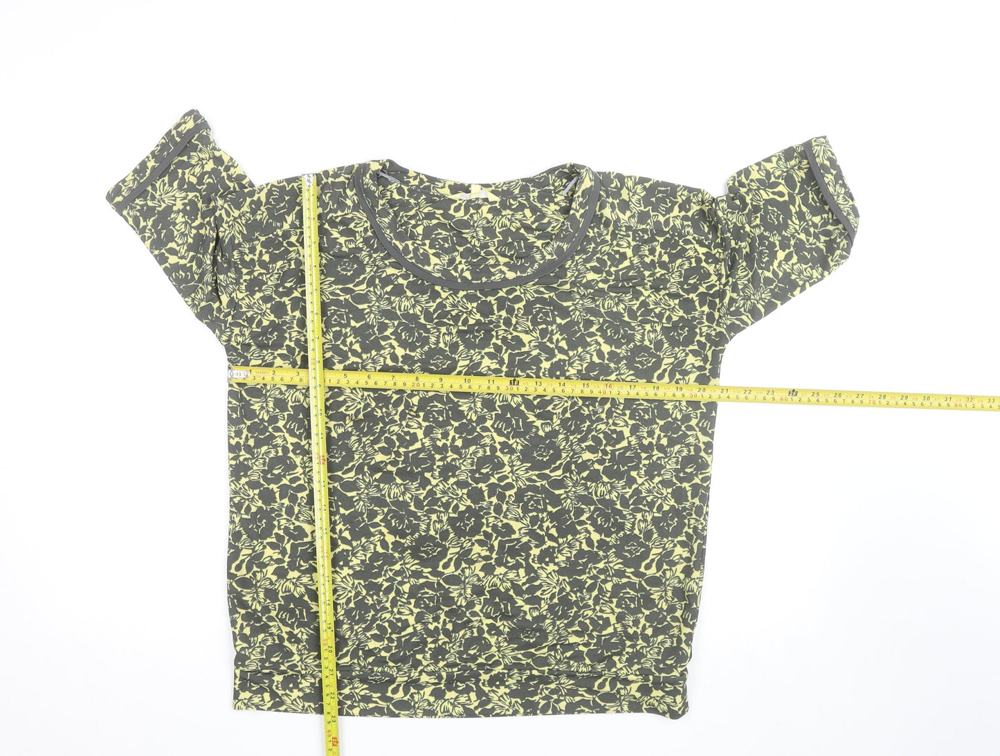 Next Women’s Green Floral Short Sleeve Cotton T-Shirt Size 10
