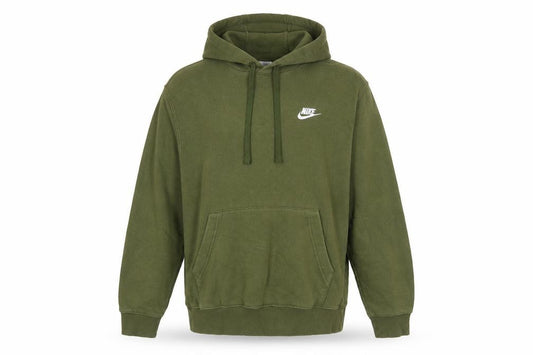 Nike Men's Green Pullover Hoodie Small Regular Fit Logo Fleece