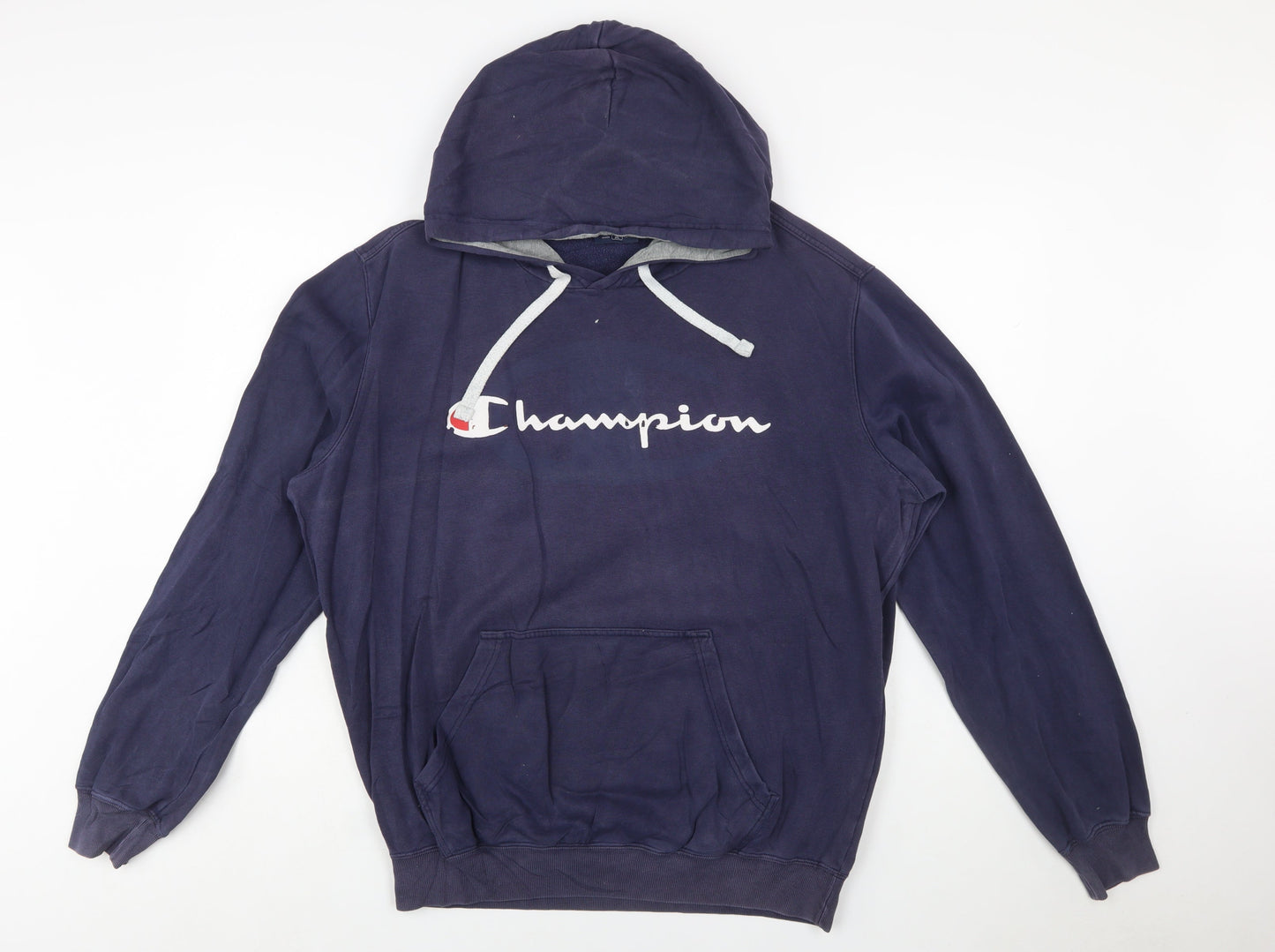 Champion Men's Blue Pullover Hoodie XL Fleece Logo Sportswear