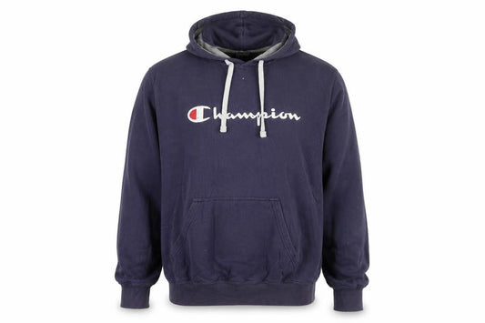 Champion Men's Blue Pullover Hoodie XL Fleece Logo Sportswear