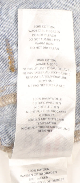 boohooMAN Men's Blue Denim Basic Jacket Size S Regular Fit