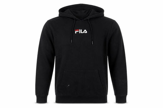 Fila Men's Black Pullover Hoodie M Logo Graphic Sweatshirt