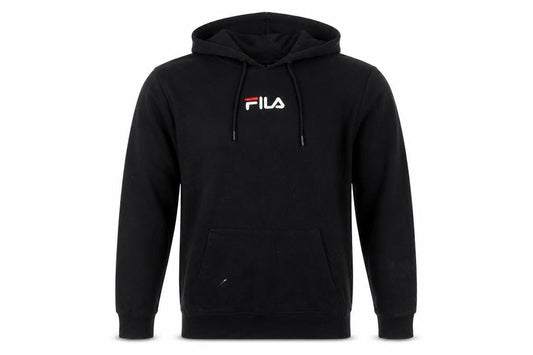 Fila Men's Black Pullover Hoodie M Logo Graphic Sweatshirt