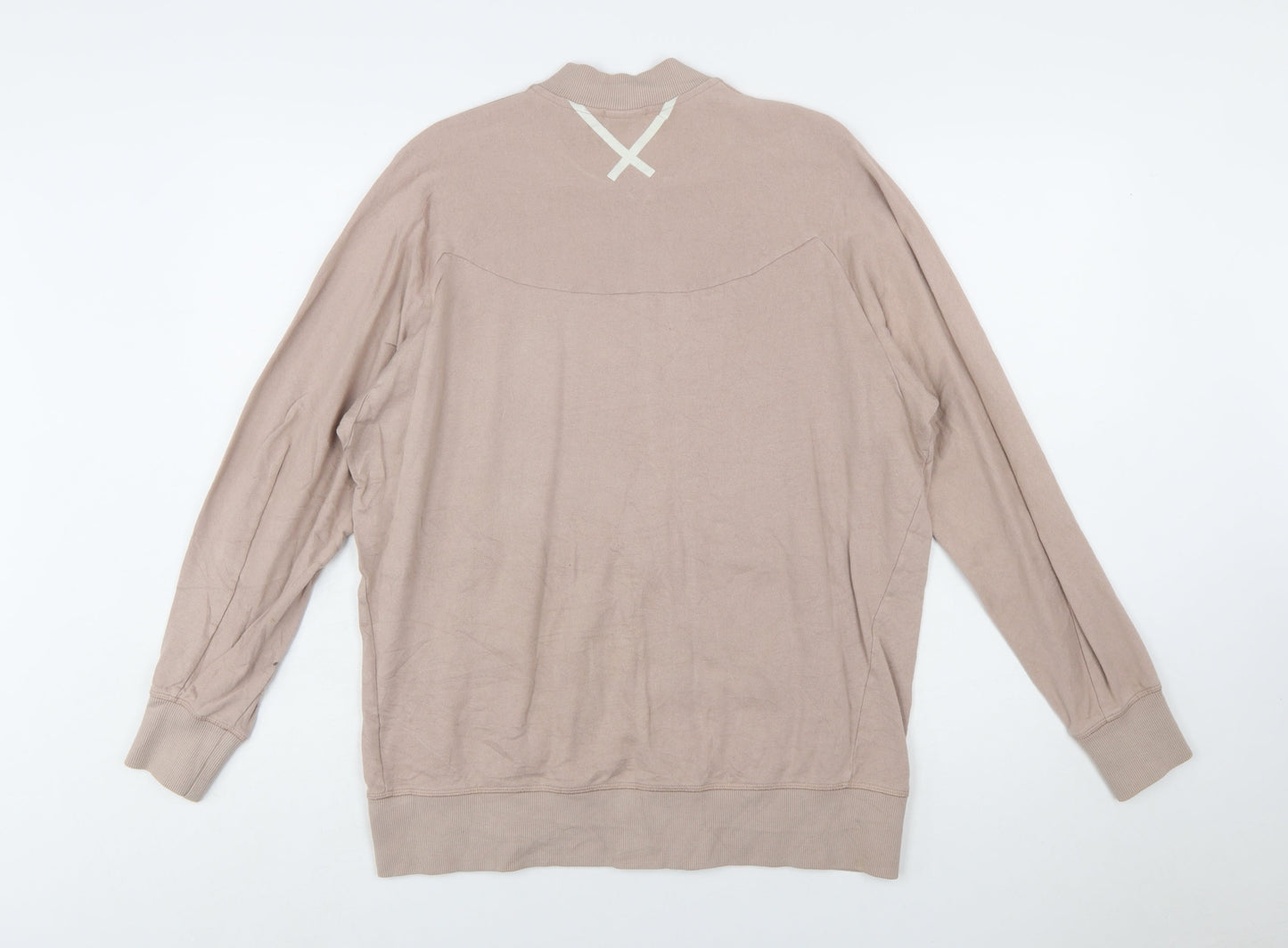 Adidas Women’s Beige Full Zip Sweatshirt Size 16 Cotton Casual