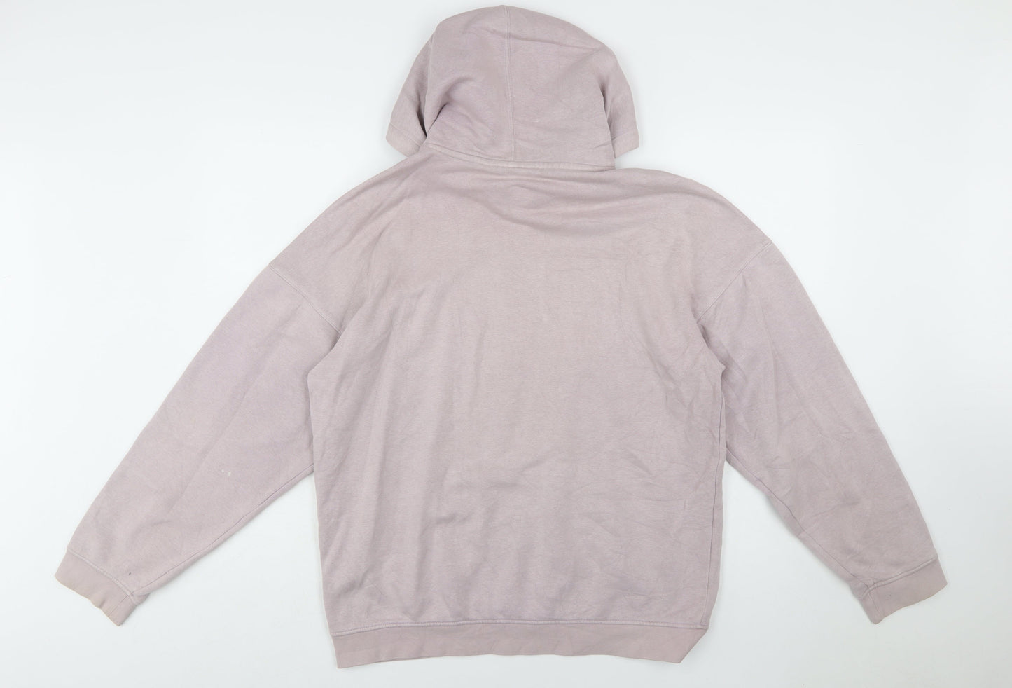 Adidas Womens Mauve Hoodie M Pullover Cotton Blend Hooded Sweatshirt