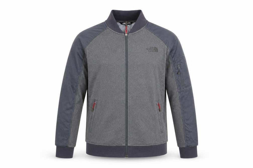The North Face Men's Grey Full Zip Fleece Sweatshirt S