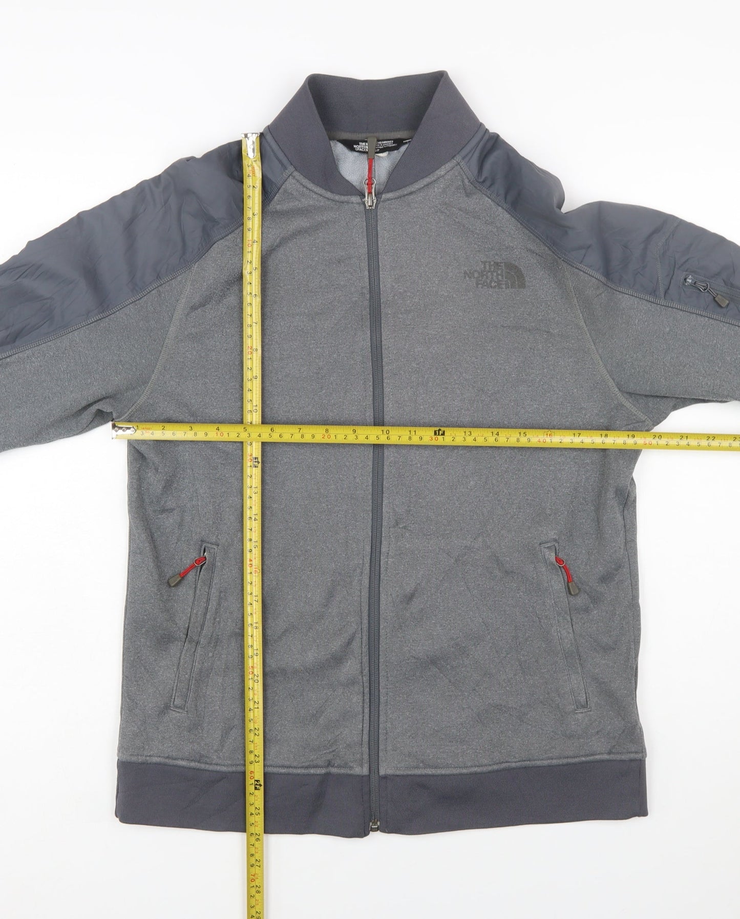 The North Face Men's Grey Full Zip Fleece Sweatshirt S