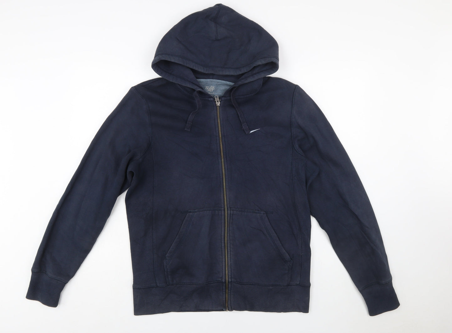 Nike Men's Blue Full Zip Hoodie Size M Cotton Blend Casual