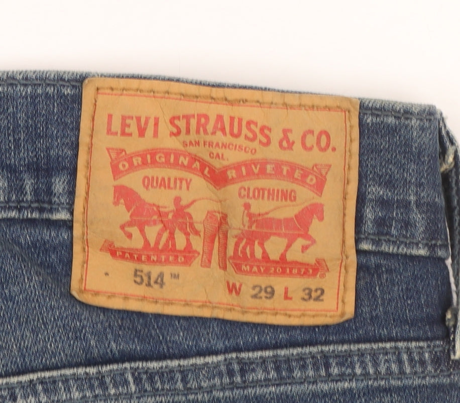 Levi's 514 Men's Blue Regular Fit Straight Jeans W29 L32