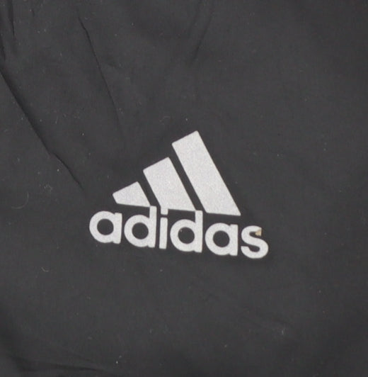 Adidas Boys Black 13-14 Years Hooded Puffer Jacket Winter Coat