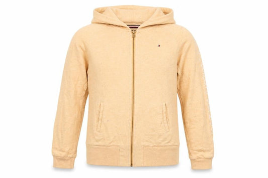 Tommy Hilfiger Boys Beige Full Zip Hoodie 164 Cotton Blend Casual Sweatshirt