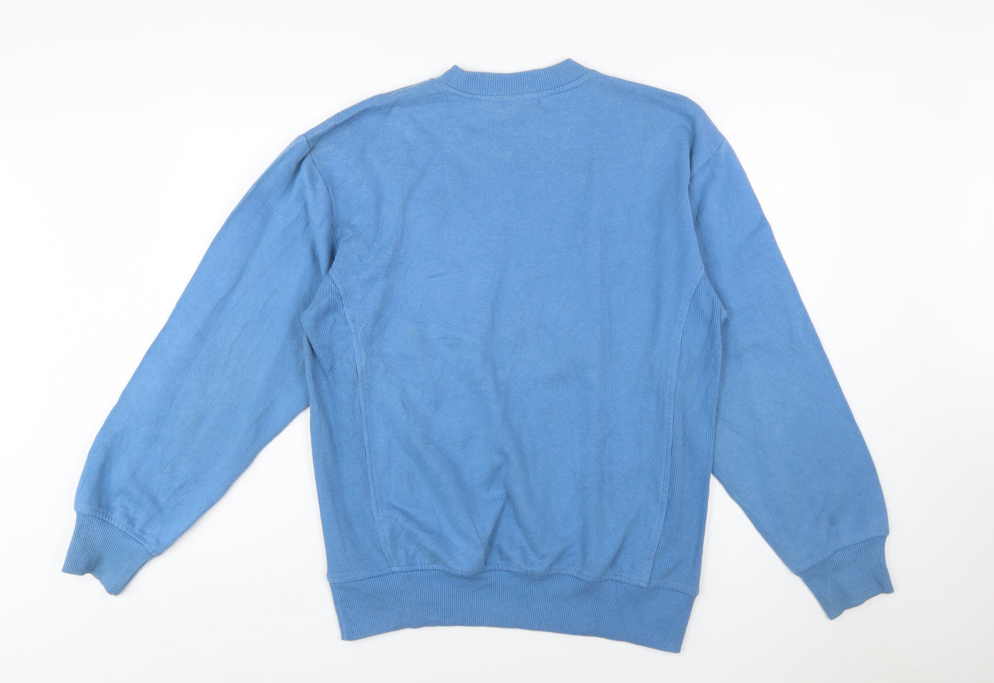 Puma Men's Blue Small Pullover Crew Neck Logo Sweatshirt