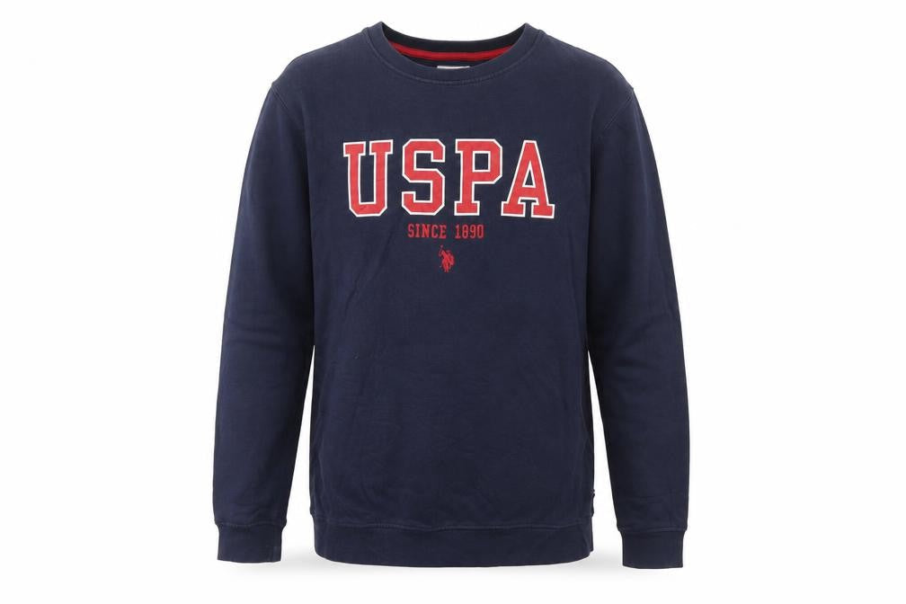 U.S. Polo Assn. Boys Blue Crew Neck Pullover Sweatshirt 14-15 Years