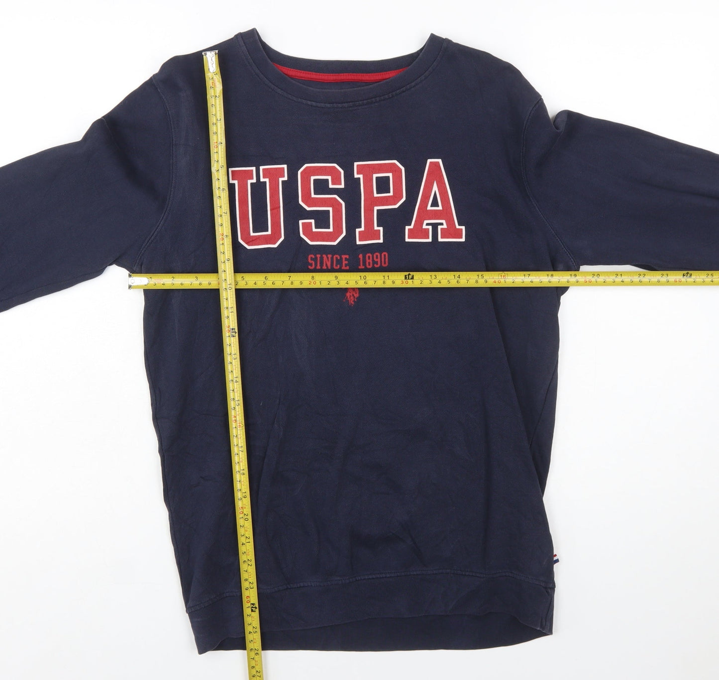 U.S. Polo Assn. Boys Blue Crew Neck Pullover Sweatshirt 14-15 Years