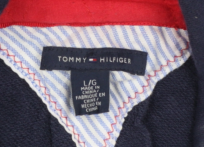 Tommy Hilfiger Women's Navy Blue Cotton Pea Coat Jacket Size L