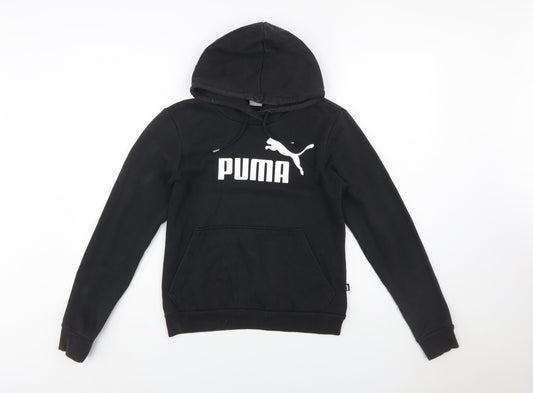 Puma Women's Black Hoodie XS Pullover Hooded Sweatshirt