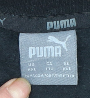 Puma Women's Black XXL Crew Neck Pullover Sweatshirt Logo Cotton