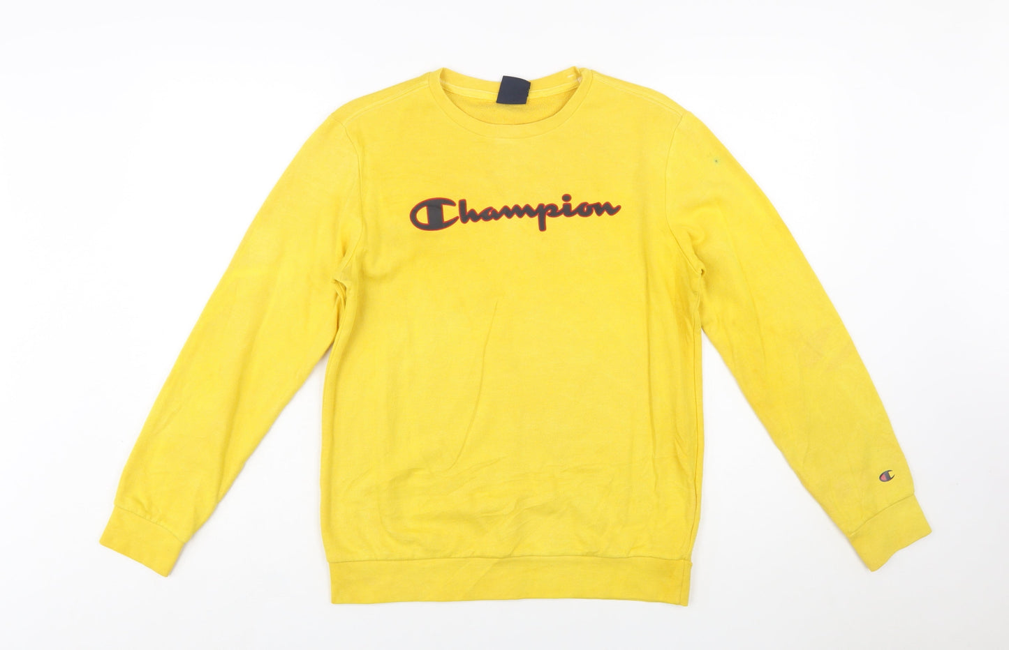 Champion Boys Yellow Logo Pullover Sweatshirt 13-14 Years X-Large