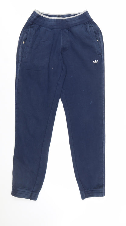 Additional front view of adidas Men's Blue Jogger Sweatpants S Regular Fit
