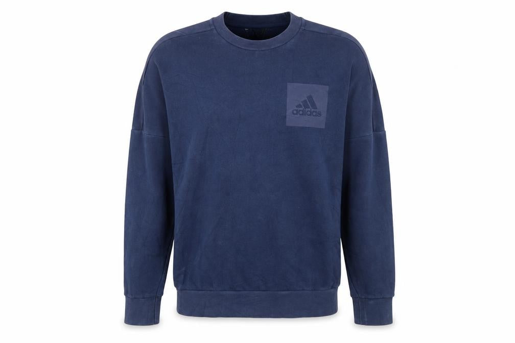 Adidas Men's Blue Crew Neck Pullover Sweatshirt Size S