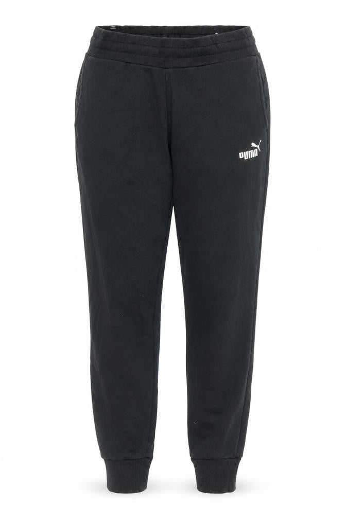 Puma Womens Black Jogger Trousers Size 10 Elastic Waist Cotton Blend