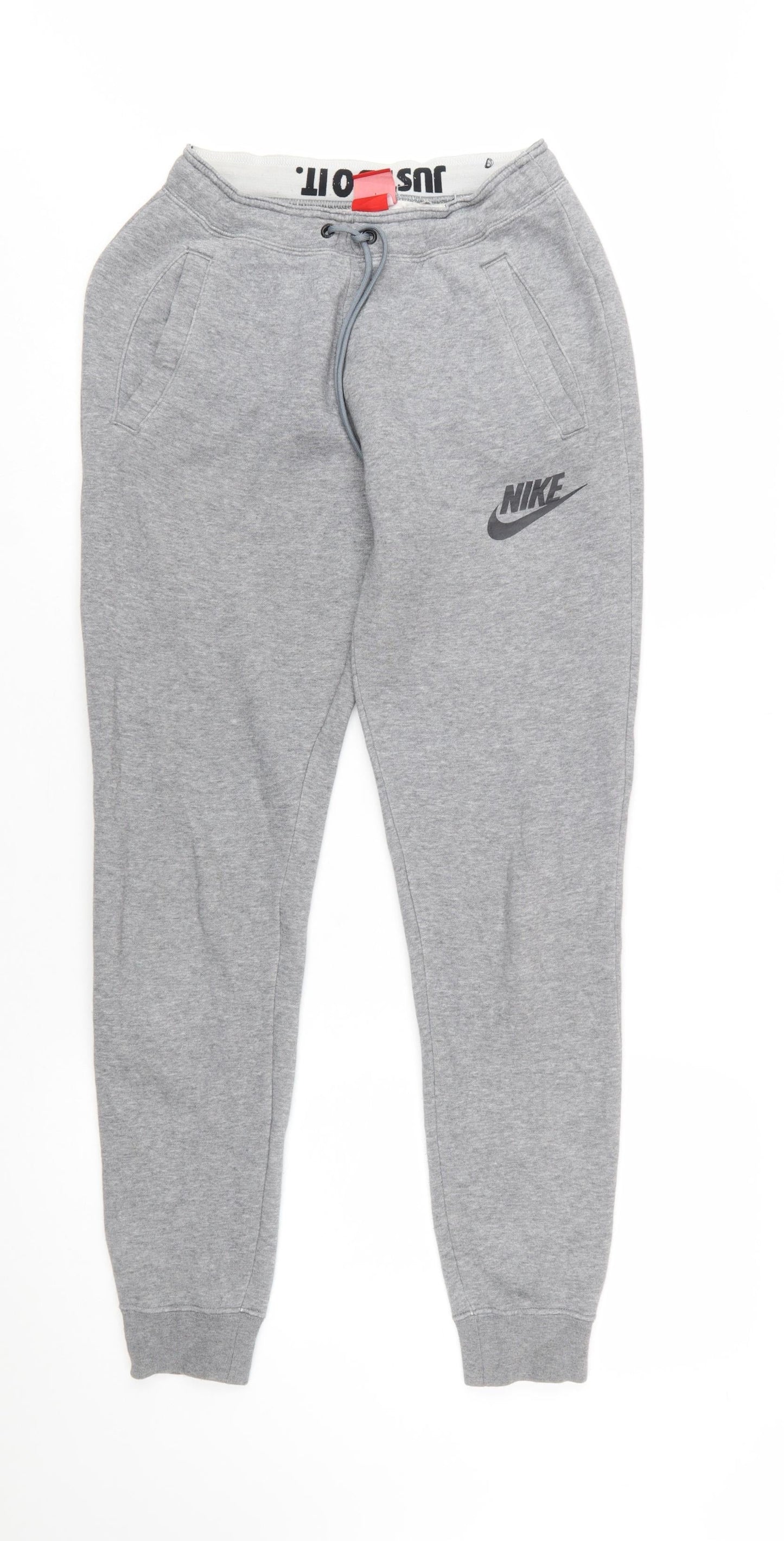 Nike Men's Grey XS Jogger Sweatpants with Logo and Drawstring