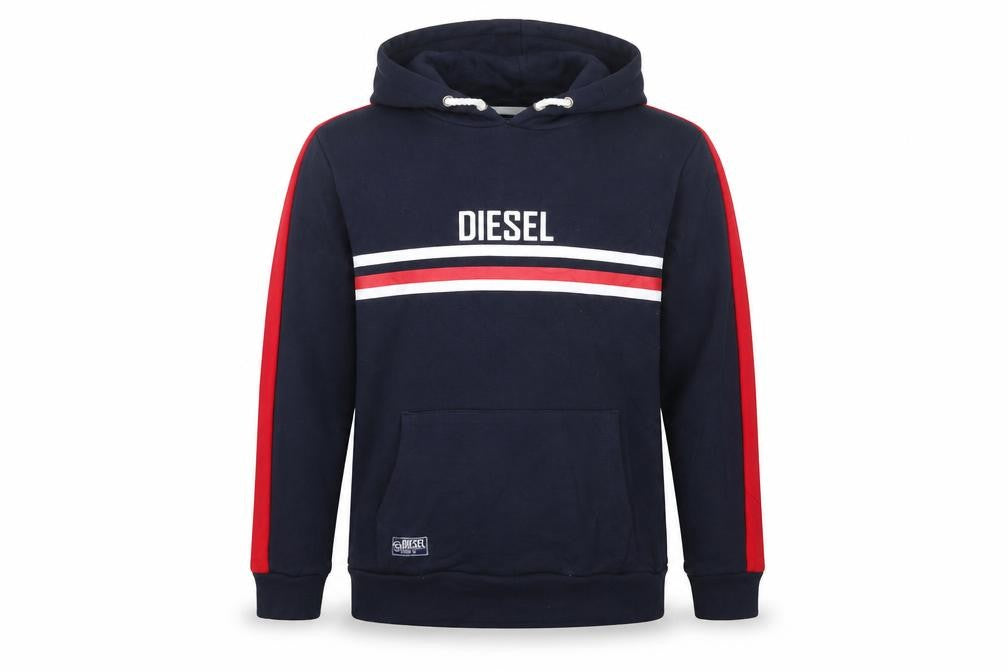 Diesel Boys Navy Blue Pullover Hoodie Age 15 Cotton Blend Casual