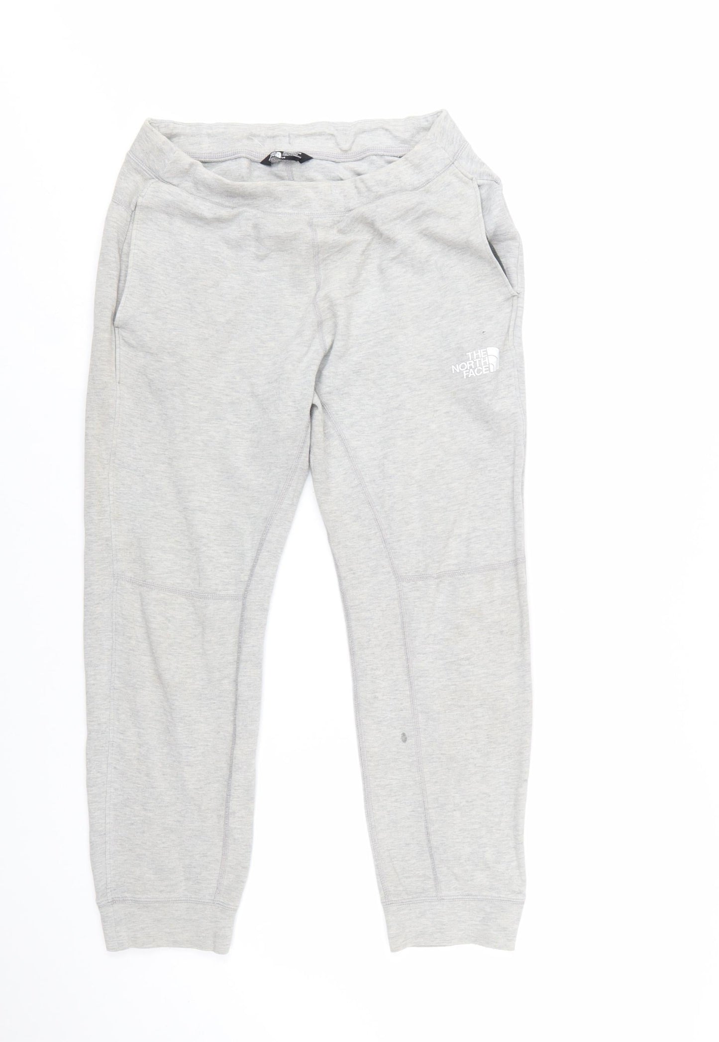 The North Face Boys Grey Jogger Sweatpants Size L Elastic Waist Comfort