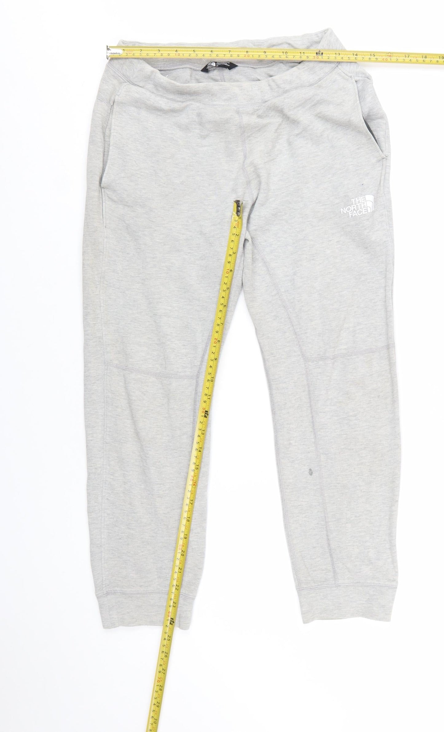 The North Face Boys Grey Jogger Sweatpants Size L Elastic Waist Comfort