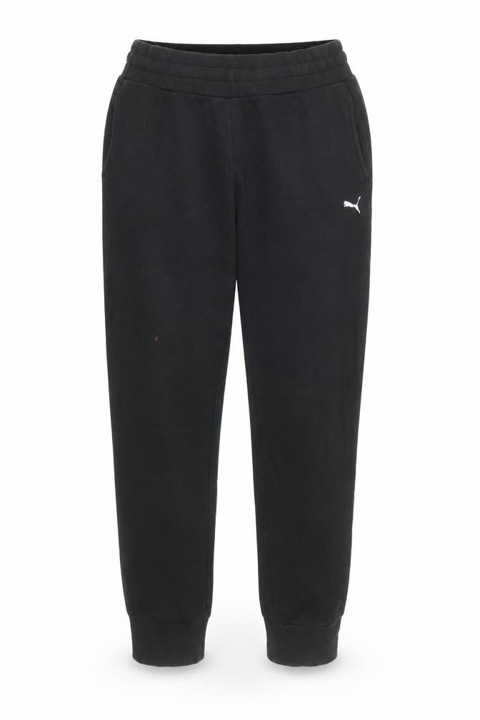 Puma Womens Black Jogger Sweatpants Size 8 Regular Fit Fleece
