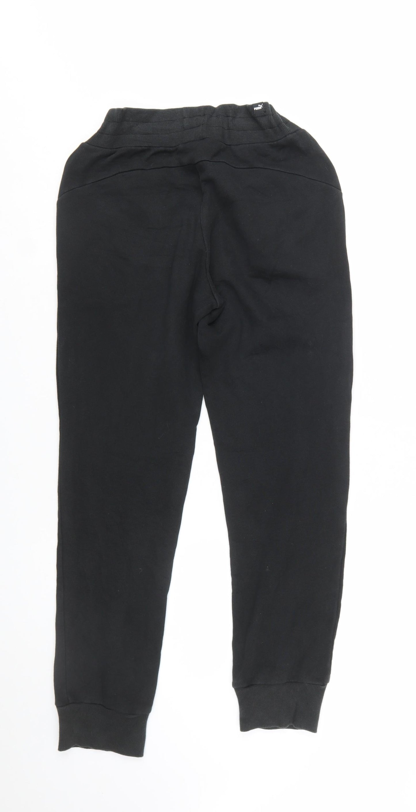 Puma Womens Black Jogger Sweatpants Size 8 Regular Fit Fleece